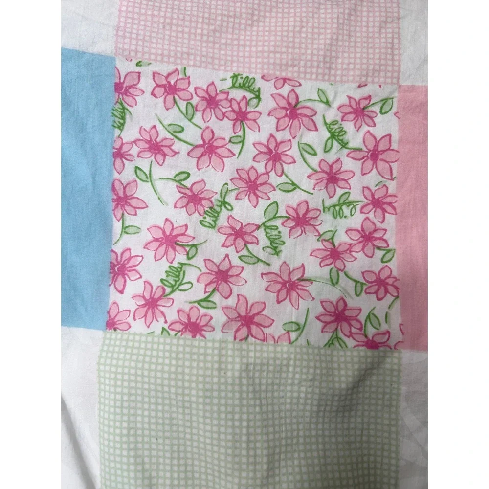 VTG‎ Lilly Pulitzer Pillow Shams SET/2 Standard Perfectly Patched Pastel Cottage